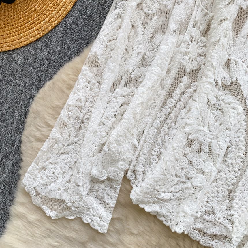 Lace Long-Sleeve Top