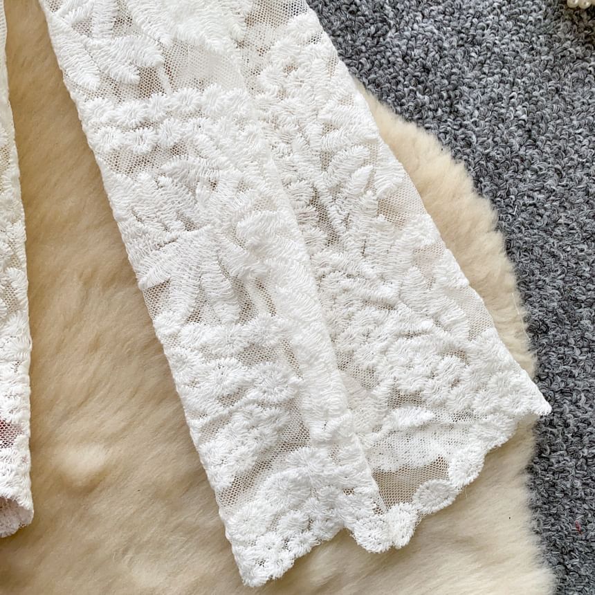 Lace Long-Sleeve Top