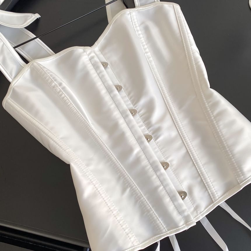 Satin Crop Corset Top