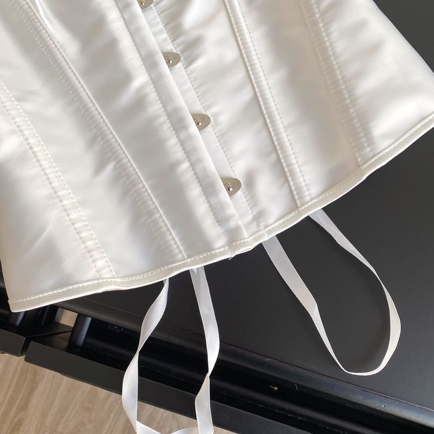 Satin Crop Corset Top