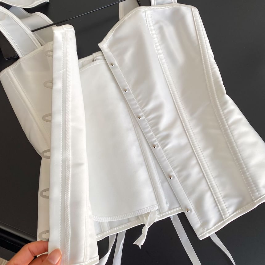 Satin Crop Corset Top