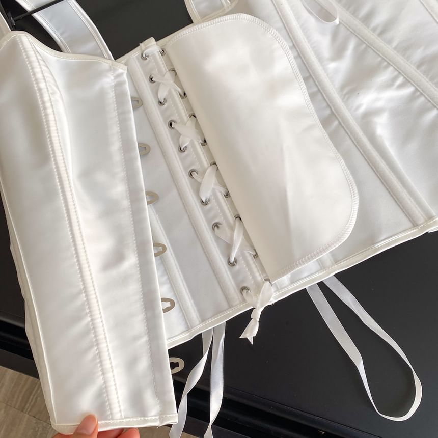 Satin Crop Corset Top