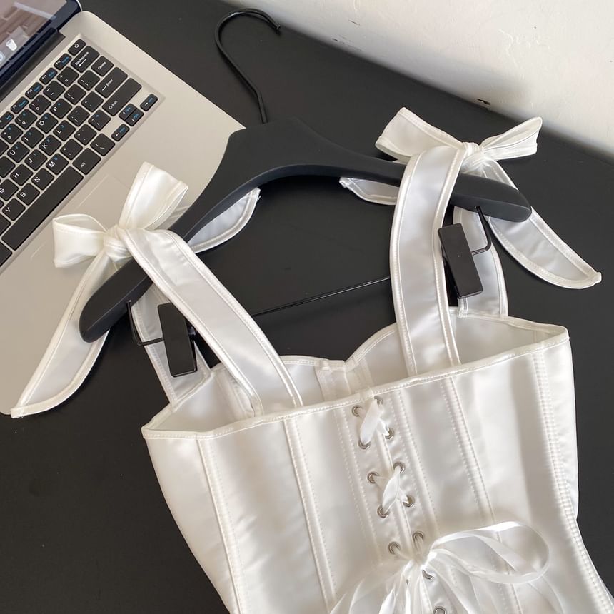 Satin Crop Corset Top