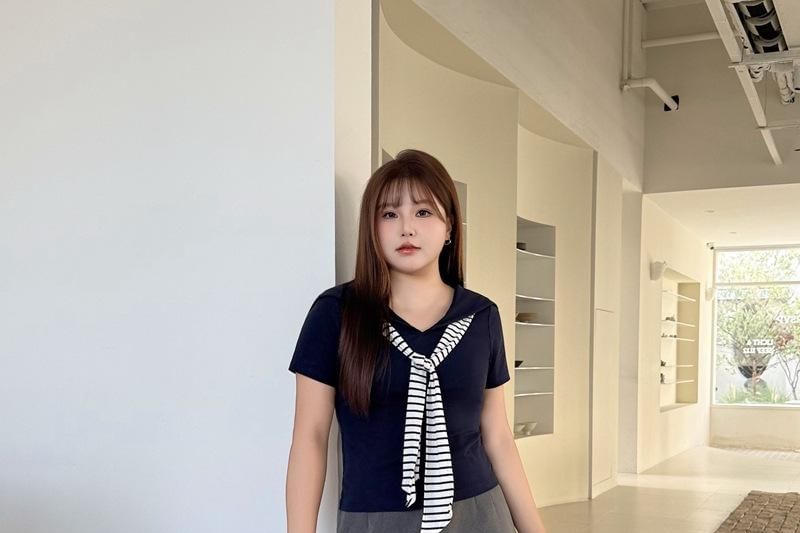 Classic Mini A-Line Skirt with High Waist