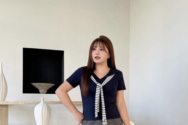 Classic Mini A-Line Skirt with High Waist