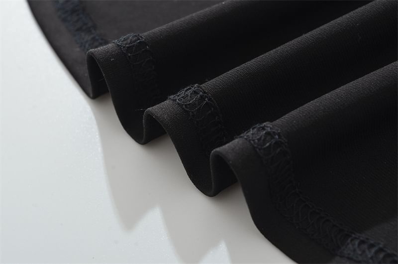Low Rise Plain Asymmetrical Ruched A-Line Skirt