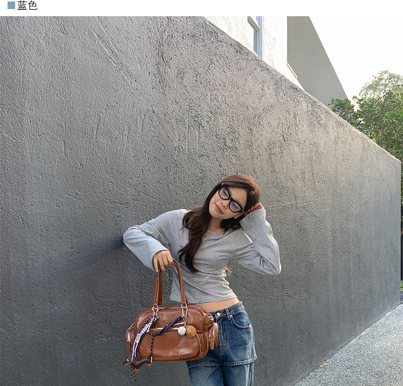 Flared Jeans with Overlay Skirt - Mid Rise