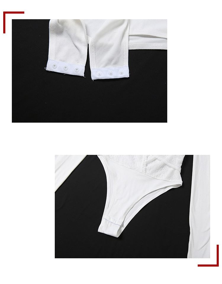 Bodysuit Top and Mini Pencil Skirt Set with Cutouts