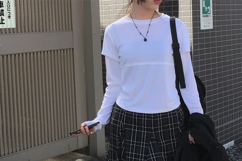 Mid Waist Plaid A-Line Skirt