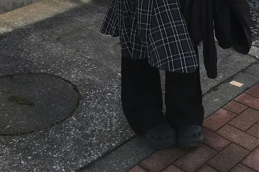 Mid Waist Plaid A-Line Skirt