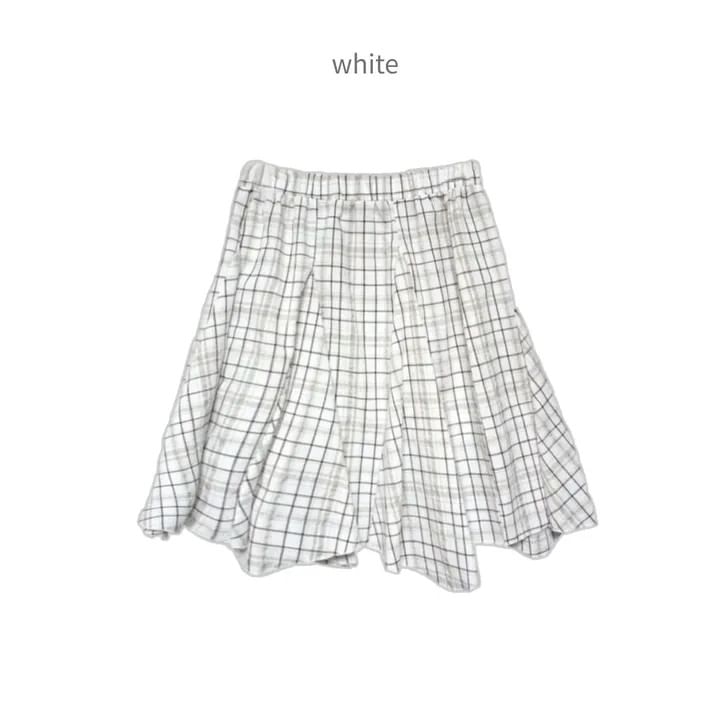 Mid Waist Plaid A-Line Skirt