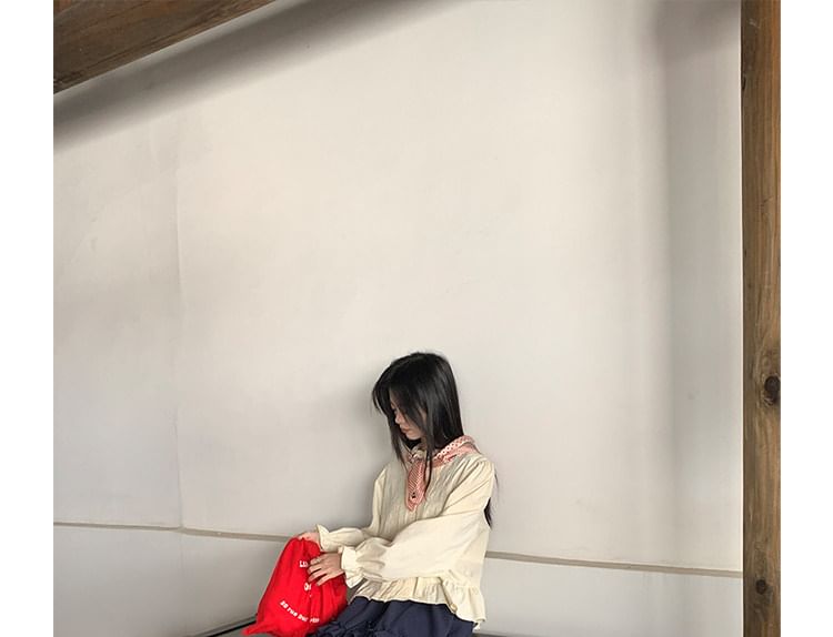 Drawstring Waist Plaid Ruffle A-Line Skirt