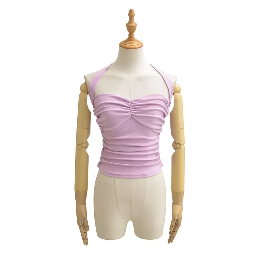 Cinched Halter Crop Top