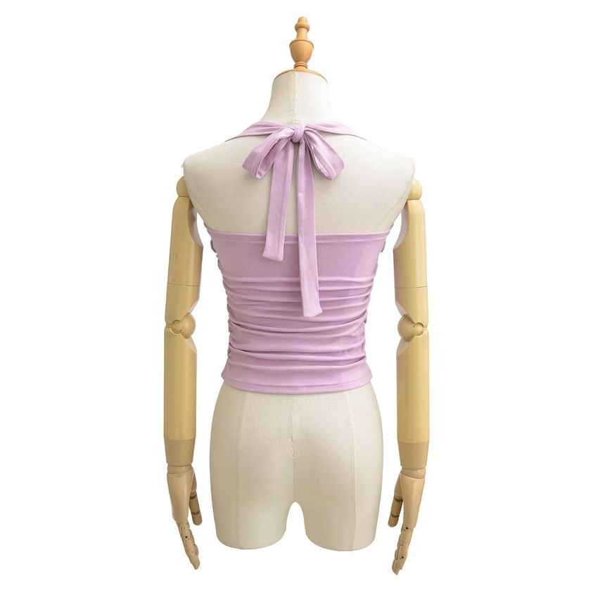 Cinched Halter Crop Top