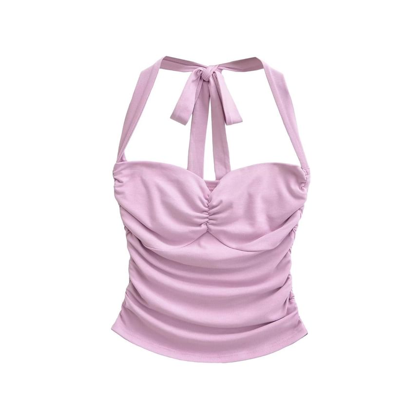 Cinched Halter Crop Top