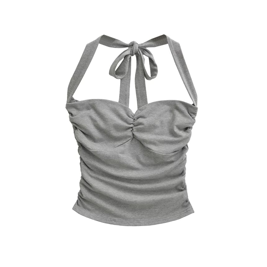 Cinched Halter Crop Top