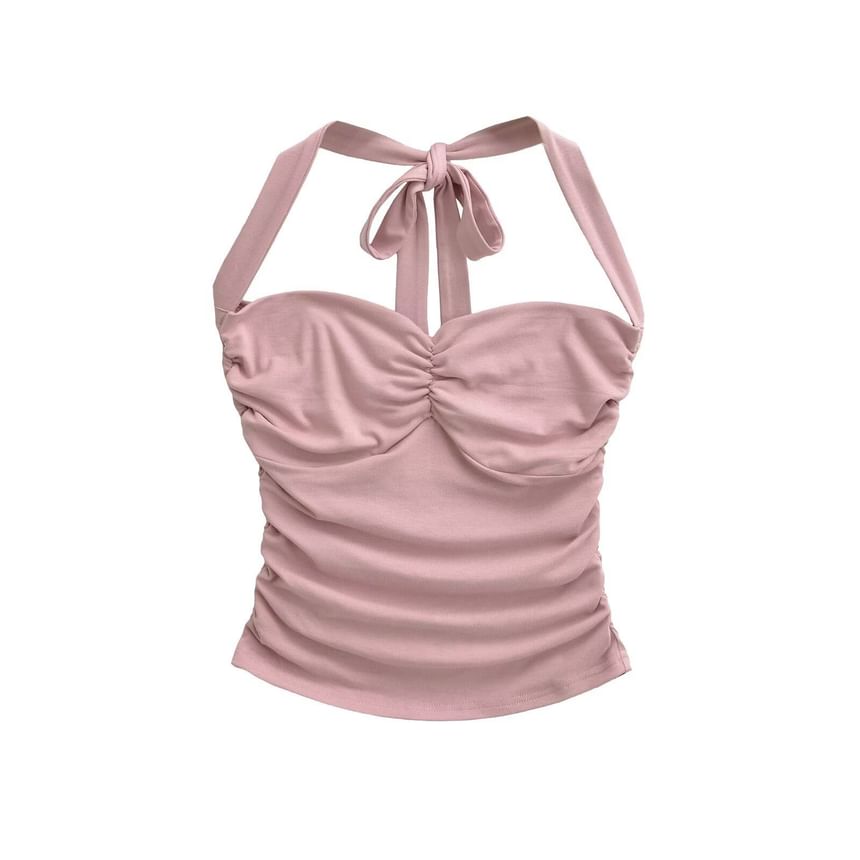 Cinched Halter Crop Top