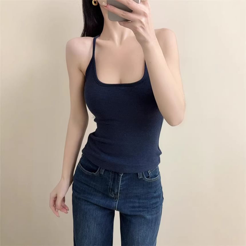 Square Neck Halter Camisole Top