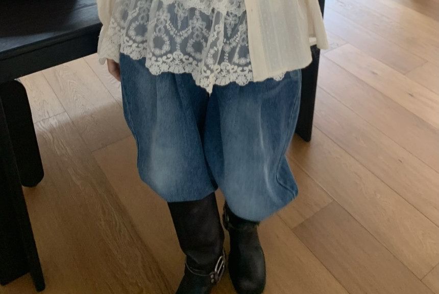 Hooded Ruffle Trim Button-Up Long-Sleeve Shirt