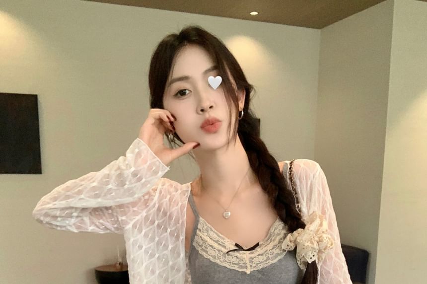 Lace-Trimmed V-Neck Camisole
