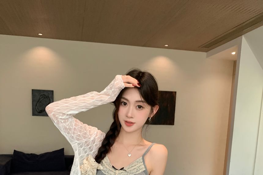 Lace-Trimmed V-Neck Camisole