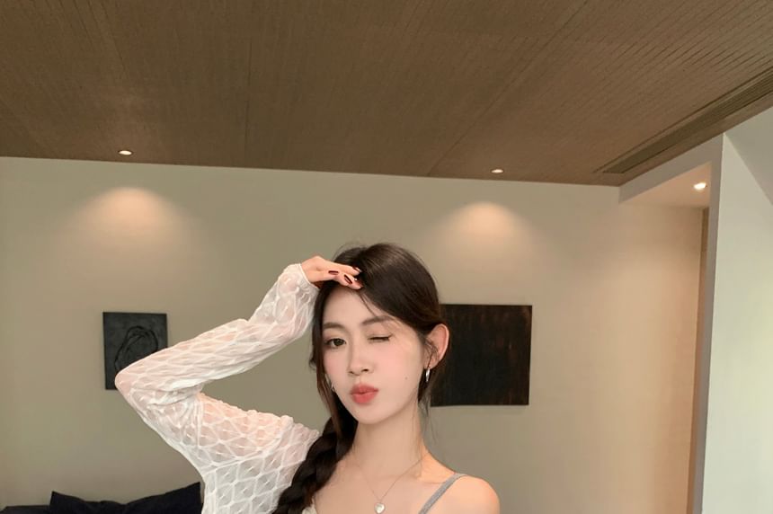 Lace-Trimmed V-Neck Camisole