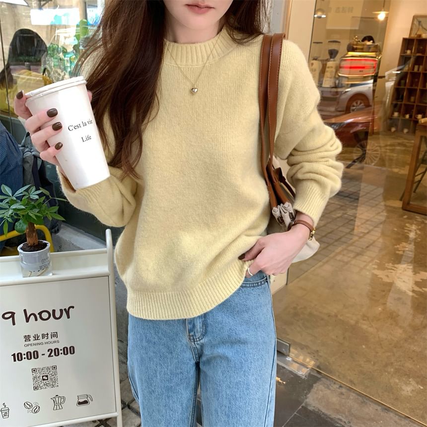 Solid Crewneck Sweater