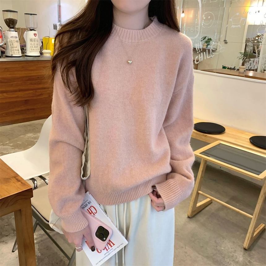 Solid Crewneck Sweater