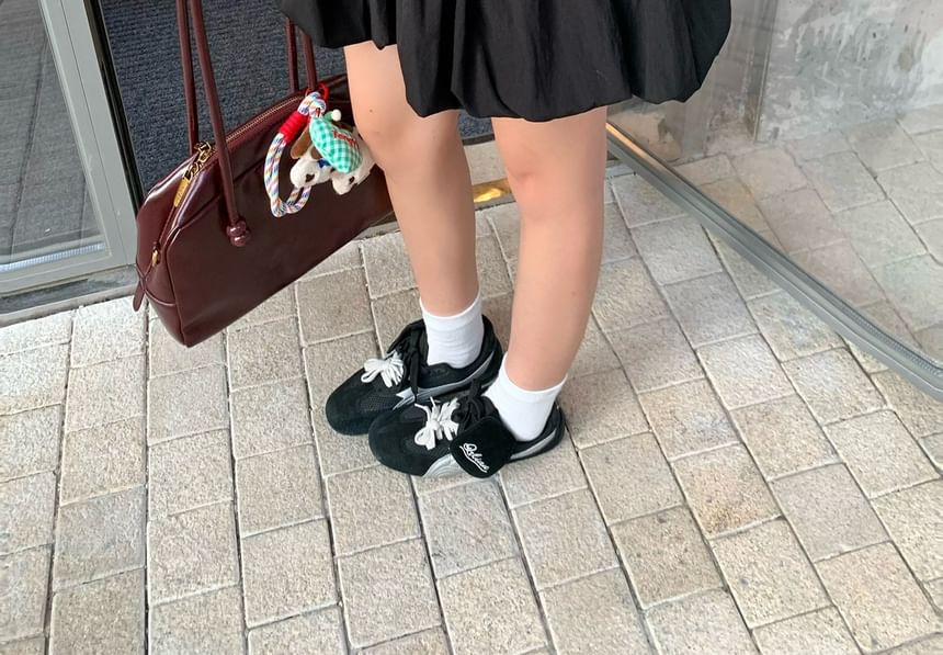Mini A-Line Skirt with Belt - Low Rise Plain