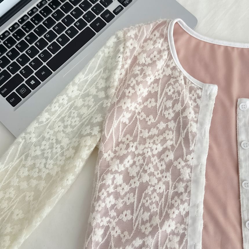 Lace Cardigan and Camisole Set