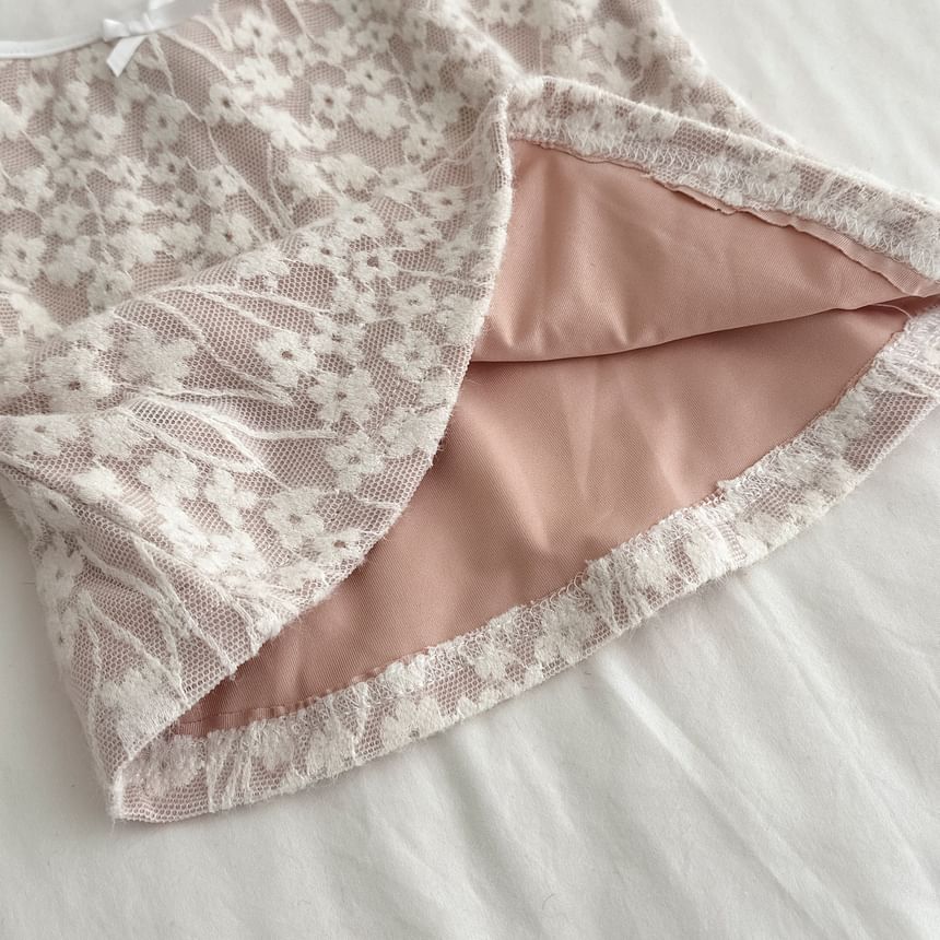 Lace Cardigan and Camisole Set