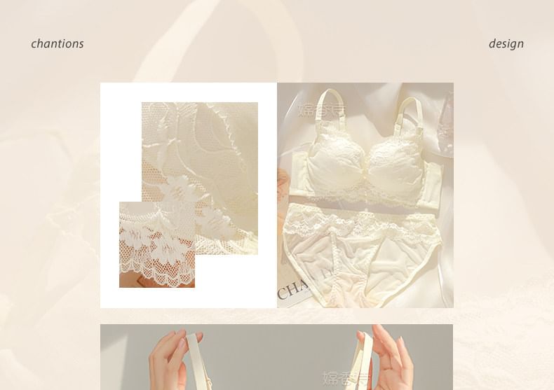 Lace Bralette and Panty Set