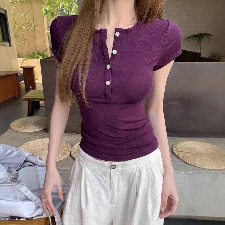 Henley Short Sleeve Tee