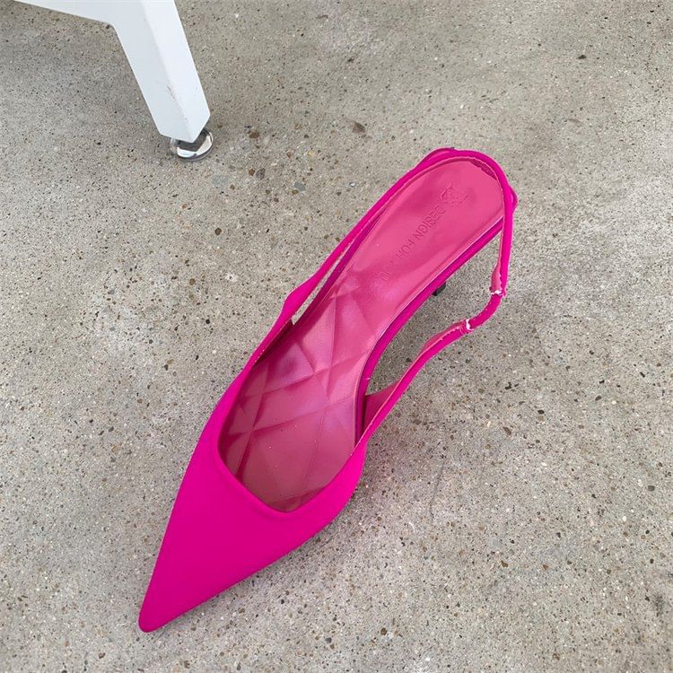 Pointy High Heel Slingback Sandals