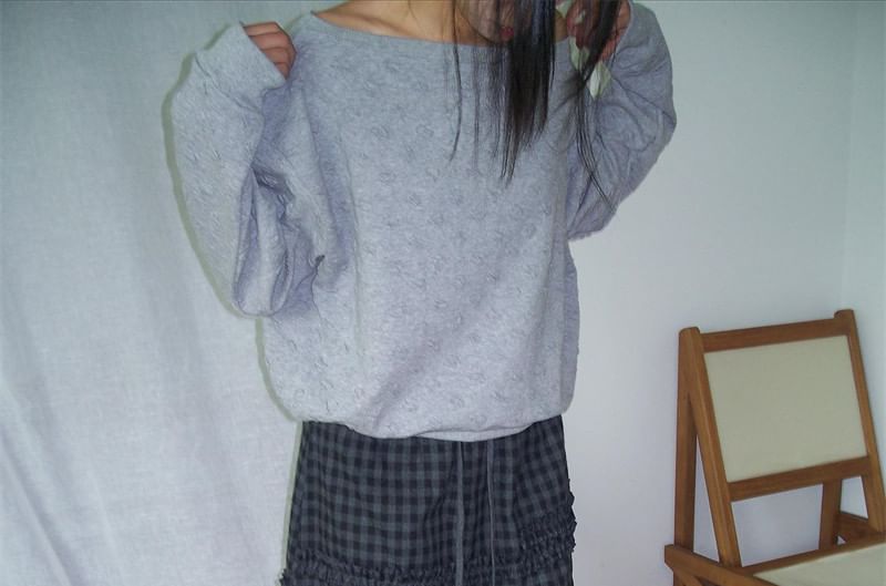 Gingham Frill Trim A-Line Skirt - Drawstring Waist