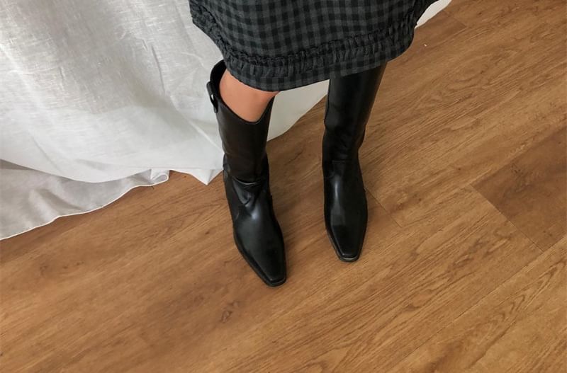 Gingham Frill Trim A-Line Skirt - Drawstring Waist