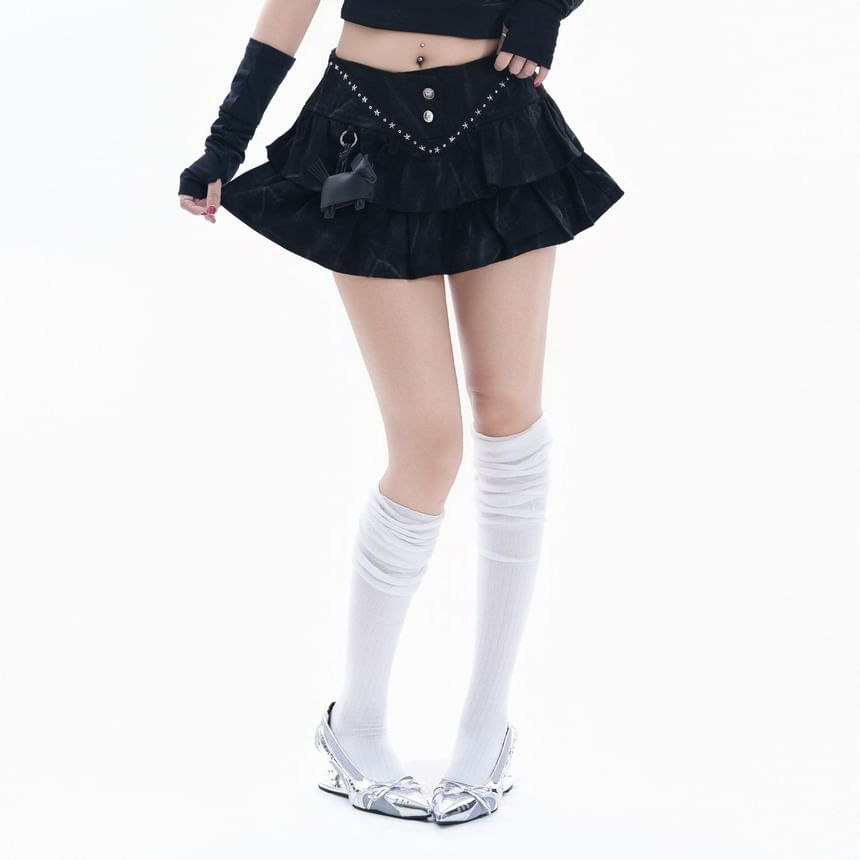 Low Rise Mini Tiered Skirt