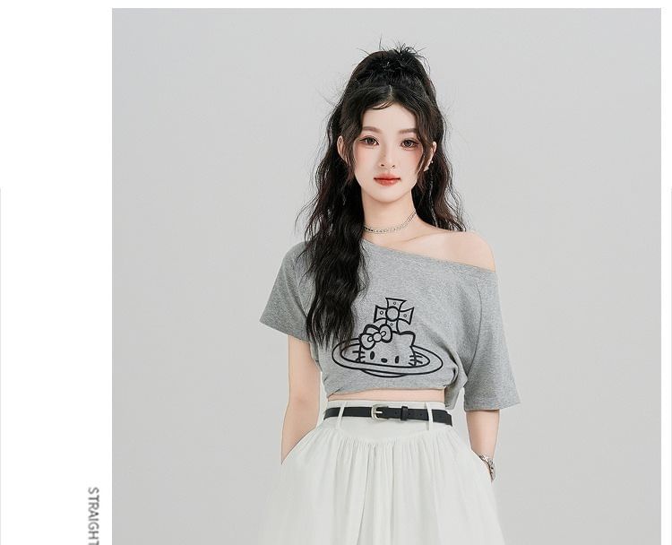 Plain High-Waisted A-Line Skirt