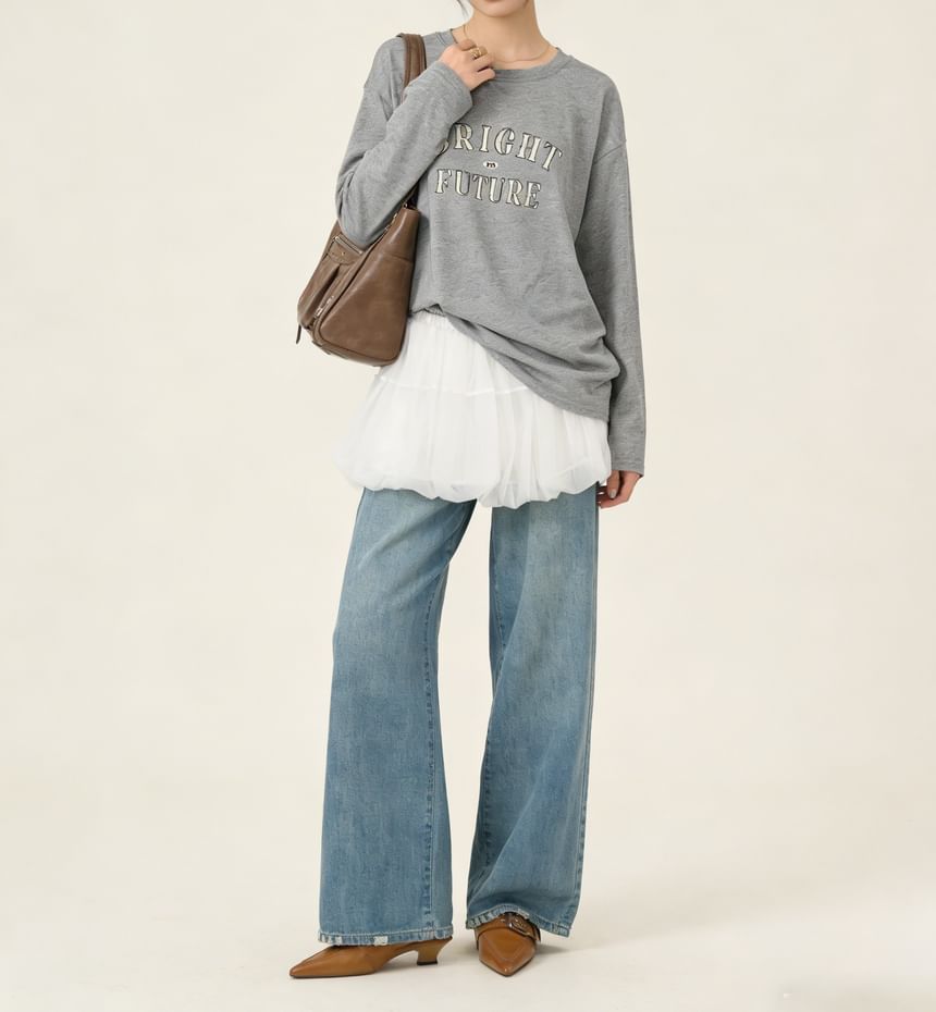 Sheer Mini A-Line Skirt - Mid Rise Plain