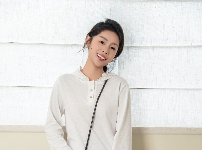 Lace Panel Hoodie