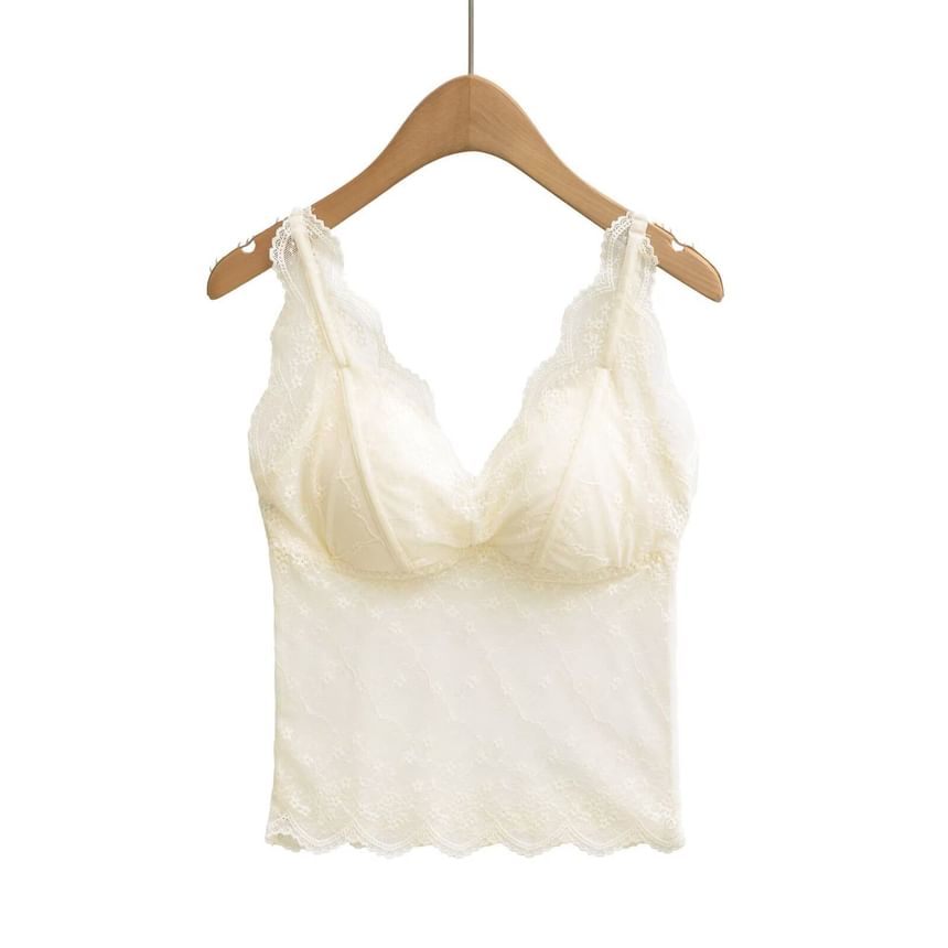 Sleeveless V-Neck Lace Camisole
