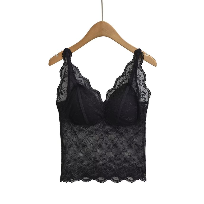 Sleeveless V-Neck Lace Camisole