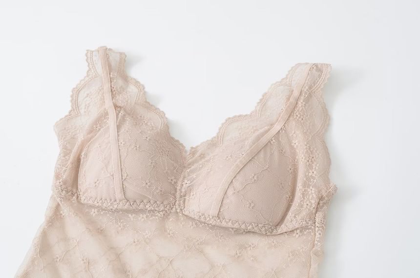 Sleeveless V-Neck Lace Camisole