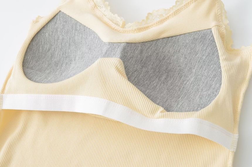 Spaghetti Strap V-Neck Lace Camisole