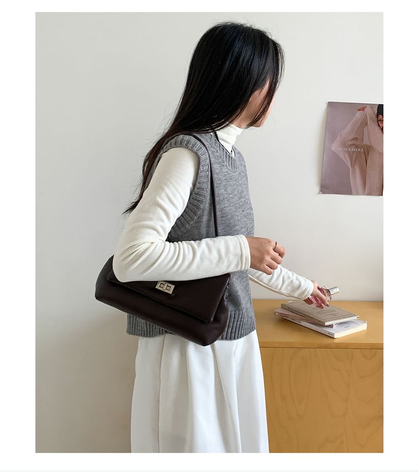 Buckle Flap Shoulder Bag