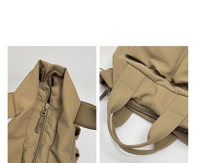 Nylon Plain Crossbody Bag