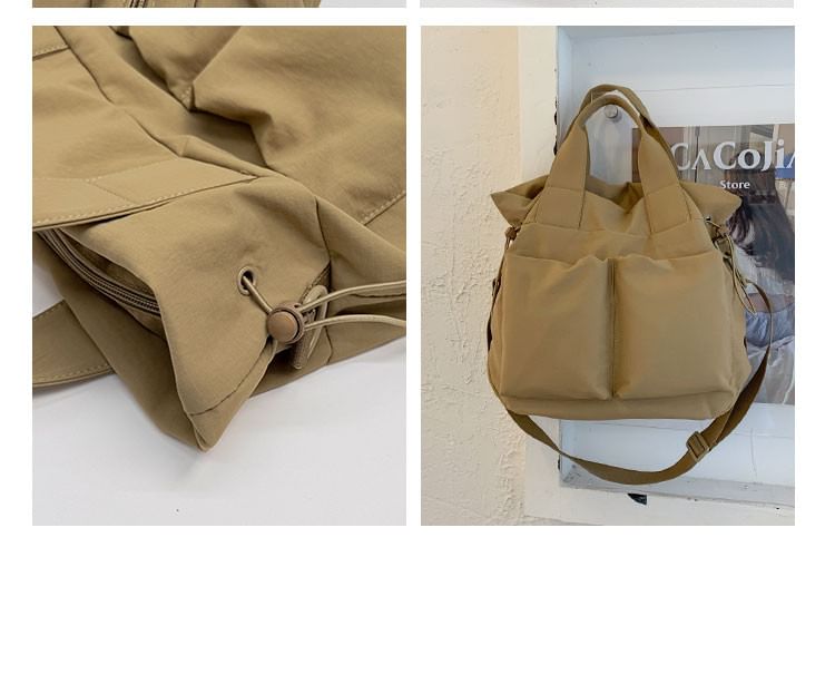 Nylon Plain Crossbody Bag