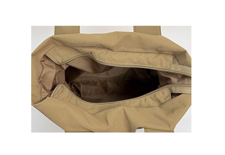 Nylon Plain Crossbody Bag