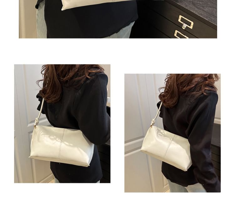 Knotted Strap Panel Shoulder Bag