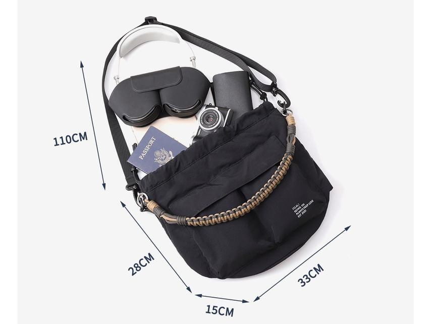Nylon Drawstring Travel Bucket Bag